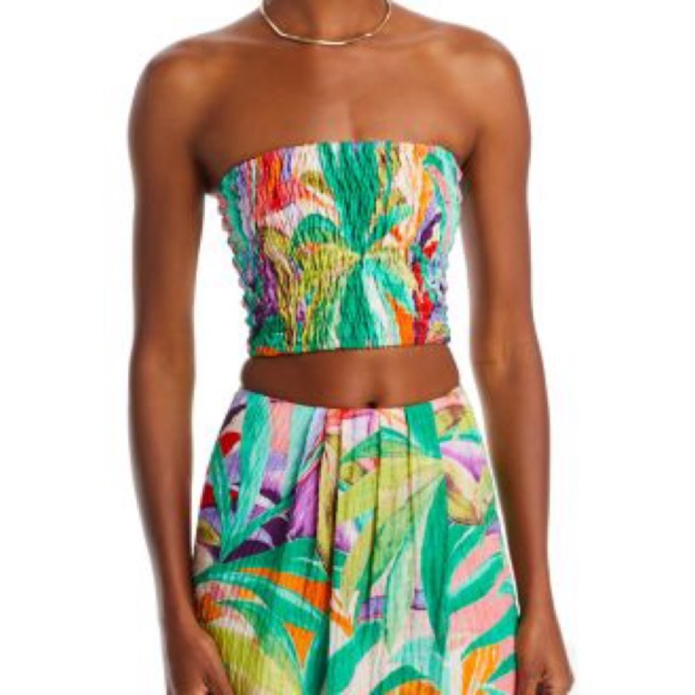 Wayf Smocked Crop Top